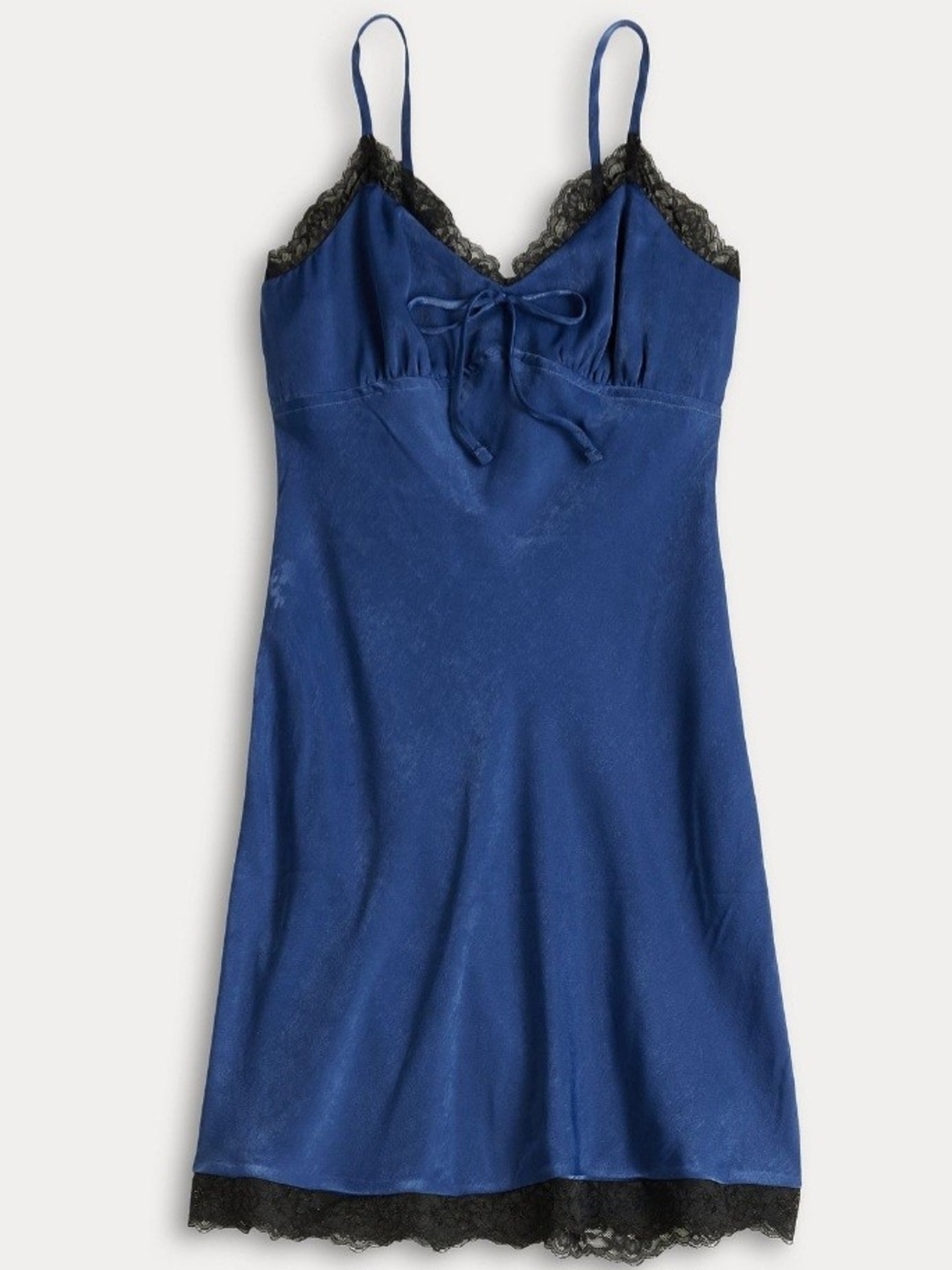 Women's Navy Lace-Trim Slip Dress - Brand